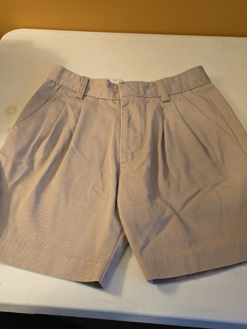 French Toast Khaki Pleated Kids Shorts